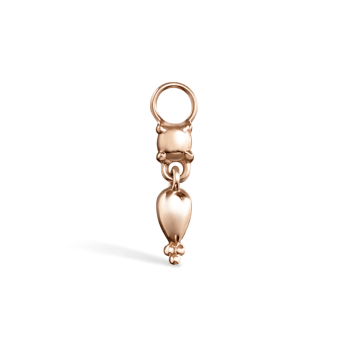 Single Tassel Charm Rose Gold