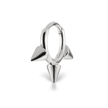 Triple Short Spike Hoop Earring