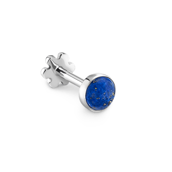Lapis Threaded Stud Earring