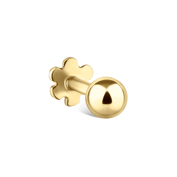 Ball Threaded Stud Earring Yellow Gold 3mm