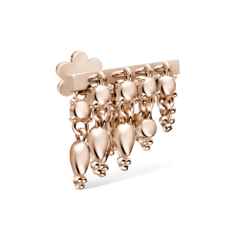 Tassel Bar Threaded Stud Earring Rose Gold 11mm Left