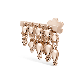 Tassel Bar Threaded Stud Earring Rose Gold 11mm Right