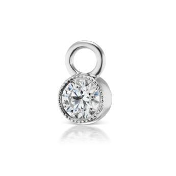 Scalloped Diamond Charm