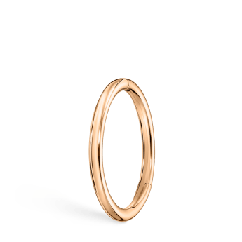 Plain Gold Hoop Earring EC Rose Gold 11mm 16 Gauge = 1.3mm
