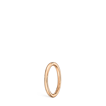 Plain Gold Hoop Earring EC Rose Gold 6.5mm 16 Gauge = 1.3mm