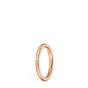 Plain Gold Hoop Earring EC Rose Gold 8mm 16 Gauge = 1.3mm