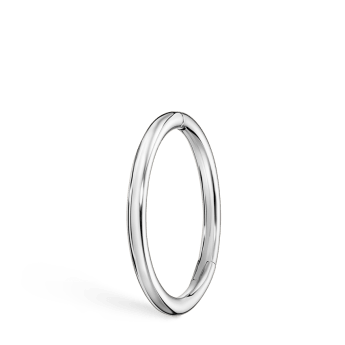 Plain Gold Hoop Earring White Gold 11mm 16 Gauge = 1.3mm