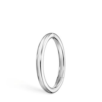 Plain Gold Hoop Earring EC White Gold 11mm 14 Gauge = 1.6mm