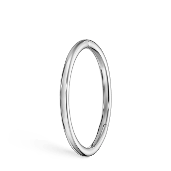 Plain Gold Hoop Earring EC White Gold 12.5mm 16 Gauge = 1.3mm