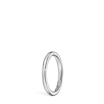 Plain Gold Hoop Earring EC White Gold 8mm 16 Gauge = 1.3mm