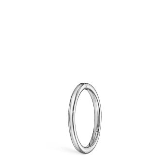 Plain Gold Hoop Earring EC White Gold 8mm 18 Gauge = 1.02mm
