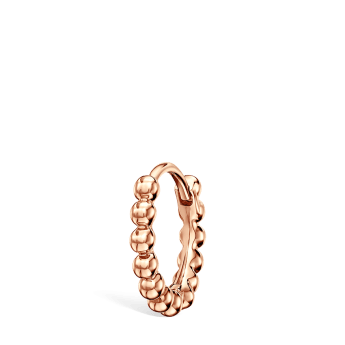 Granulated Hoop Earring Rose Gold 8mm