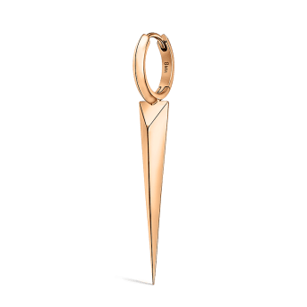 Faceted Grand Spike Hoop Earring Rose Gold 8mm