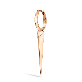 Faceted Grand Spike Hoop Earring Rose Gold 9.5mm