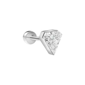 Invisible Set Silhouette Diamond Threaded Stud Earring