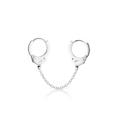 Handcuff Hoop Earring with Medium Chain