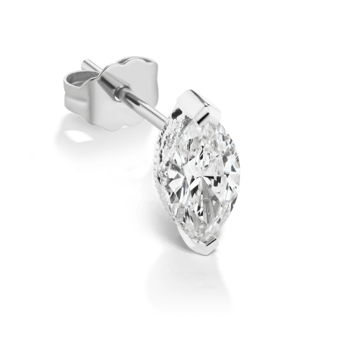 Marquise Diamond Stud Earring