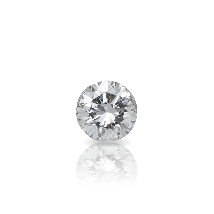 Invisible Set Diamond Nostril Screw White Gold 3mm Left Bend