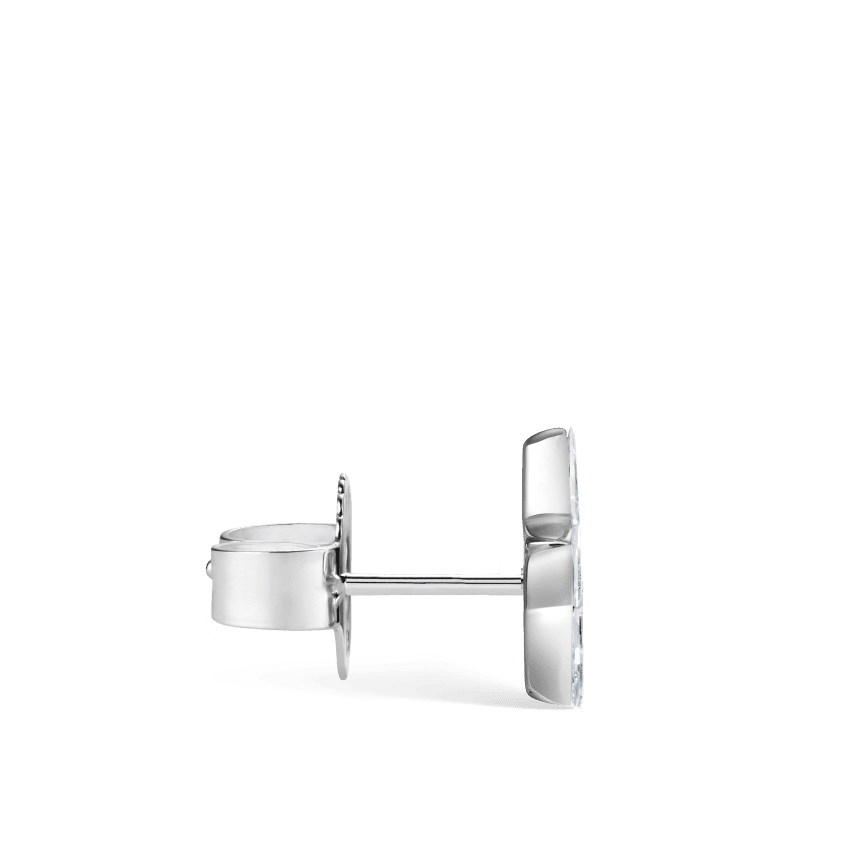 Invisible Set Diamond Star Stud Earring White Gold 7mm