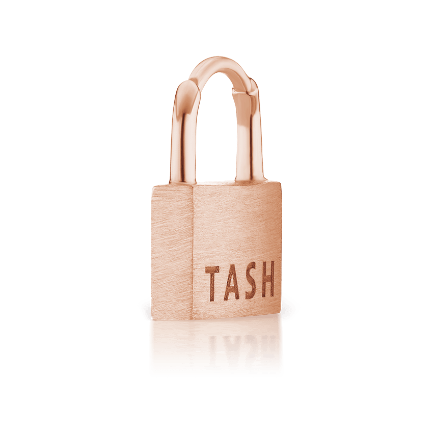 Padlock Hoop Earring (Non Rotating) Rose Gold 6.5mm