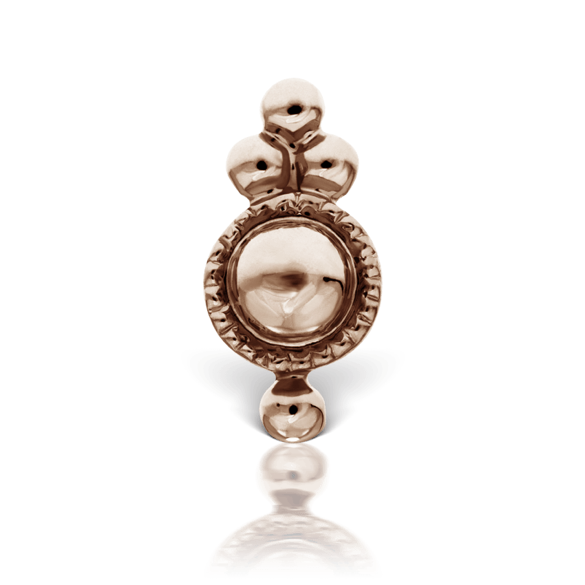 Four Ball Trinity Stud Earring Rose Gold