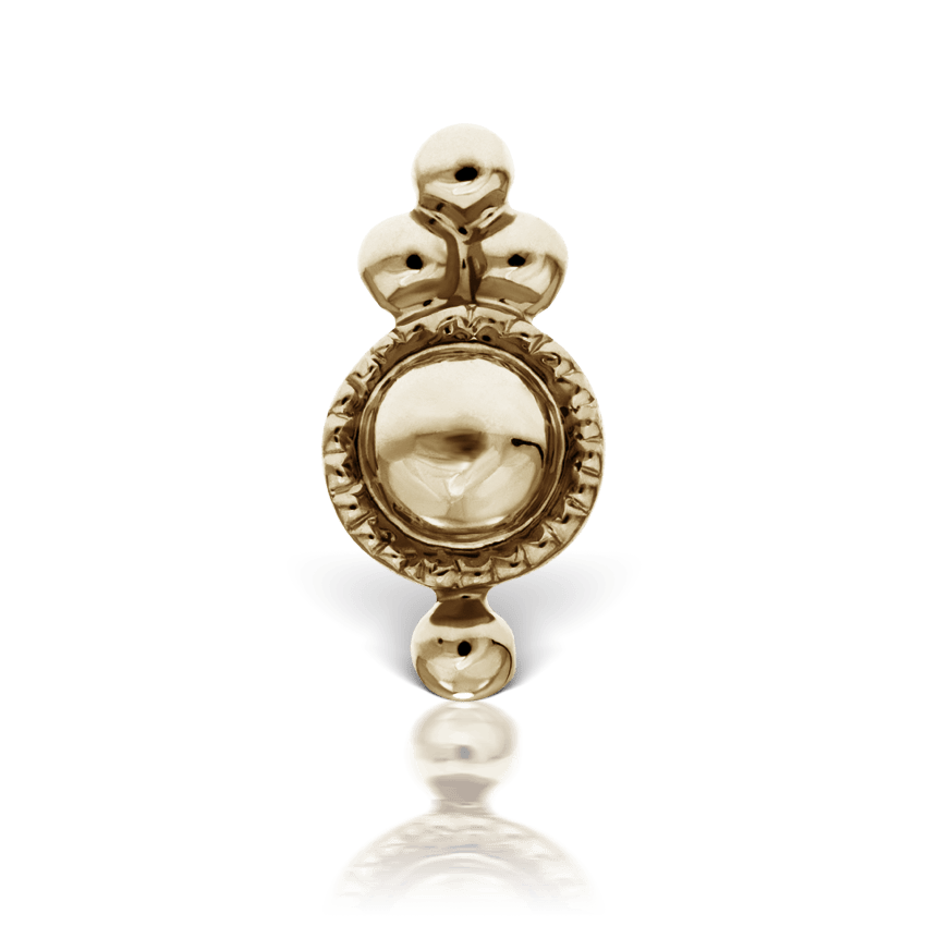 Four Ball Trinity Stud Earring Yellow Gold