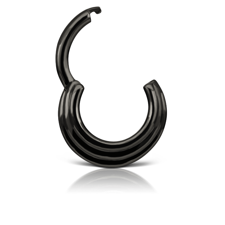 Hiranya Hoop Earring Black Gold 6.5mm 16 Gauge = 1.3mm