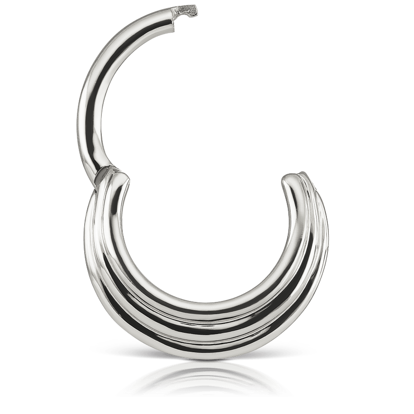 Hiranya Hoop Earring White Gold 8mm 16 Gauge = 1.3mm
