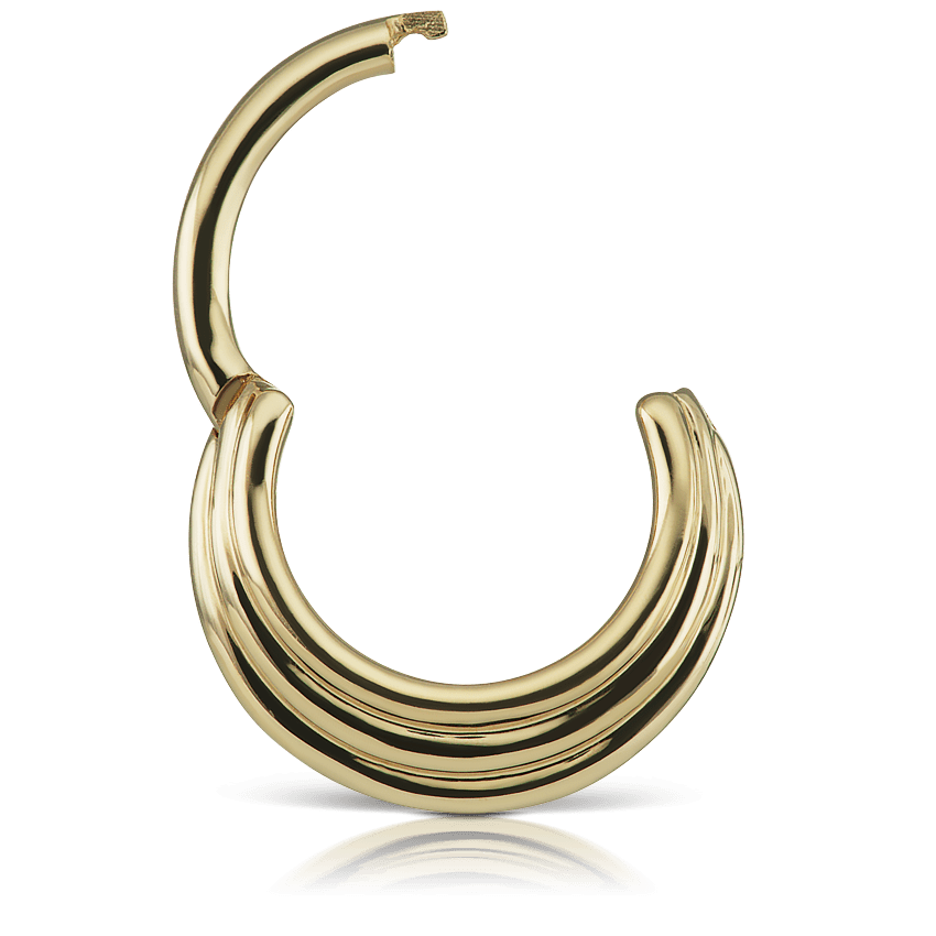 Hiranya Hoop Earring Yellow Gold 8mm 16 Gauge = 1.3mm