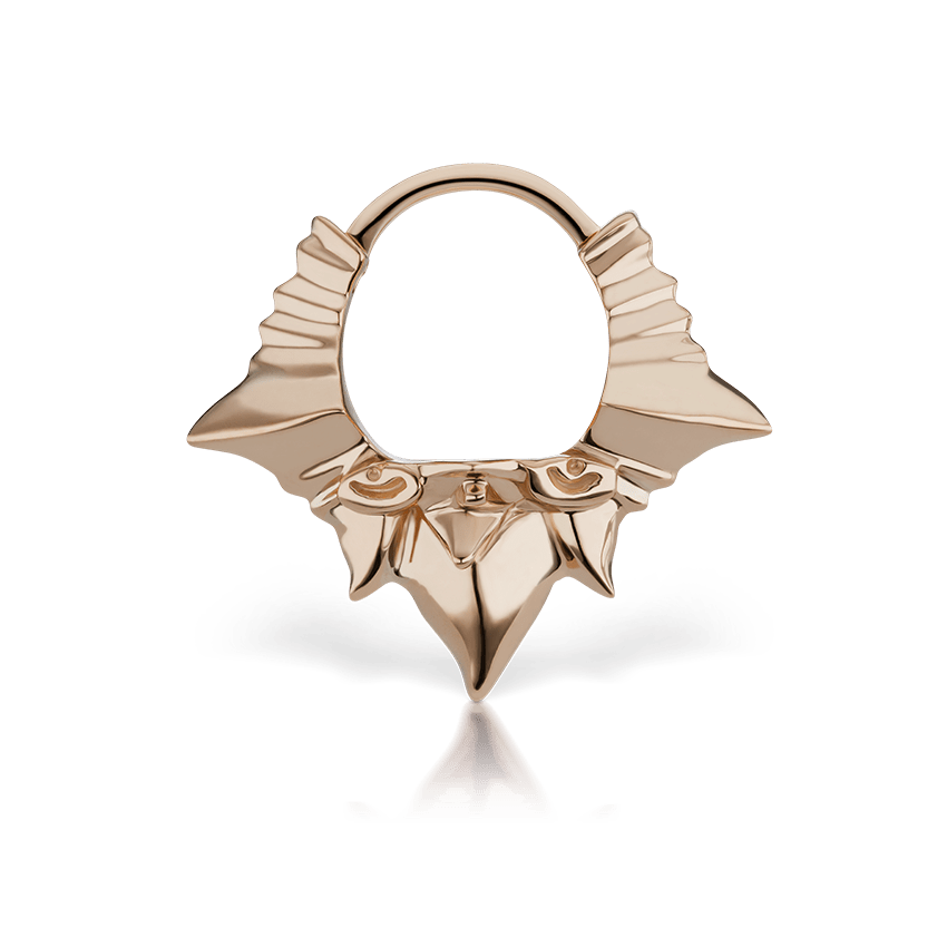 Javanese Spike Hoop Earring Rose Gold 8mm