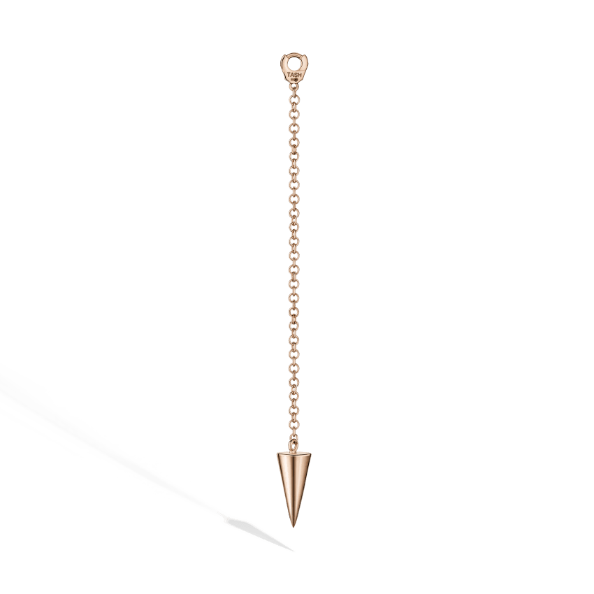 Pendulum Charm with Long Spike Rose Gold 40mm