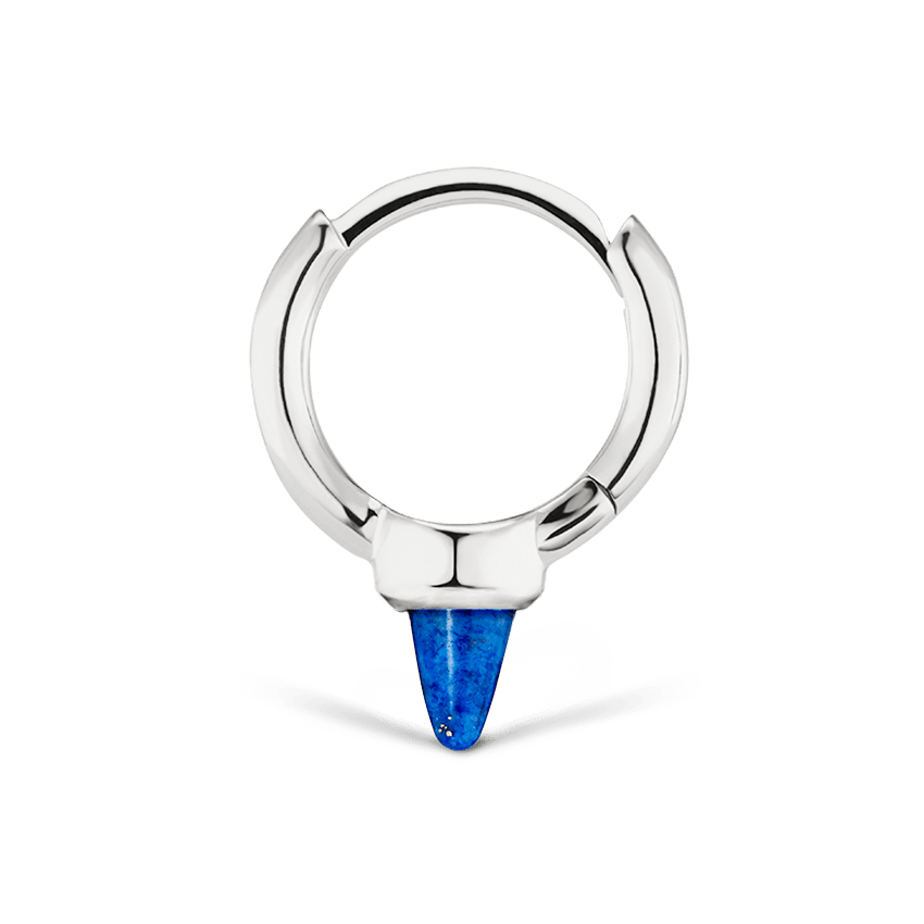 Lapis Single Short Spike Non-Rotating Earring (Non-Rotating)