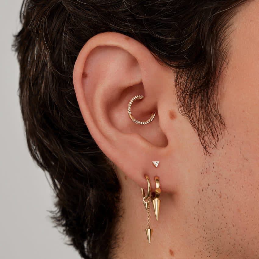 Small Spike Charm Rose Gold