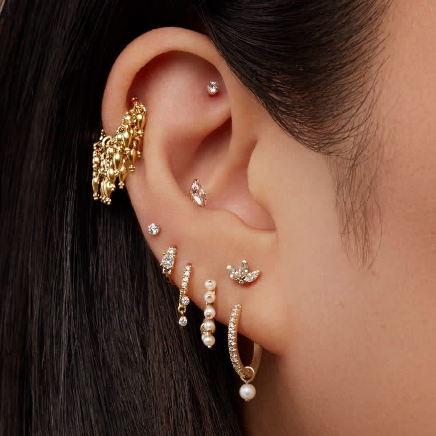 Pearl Charm White Gold 3mm