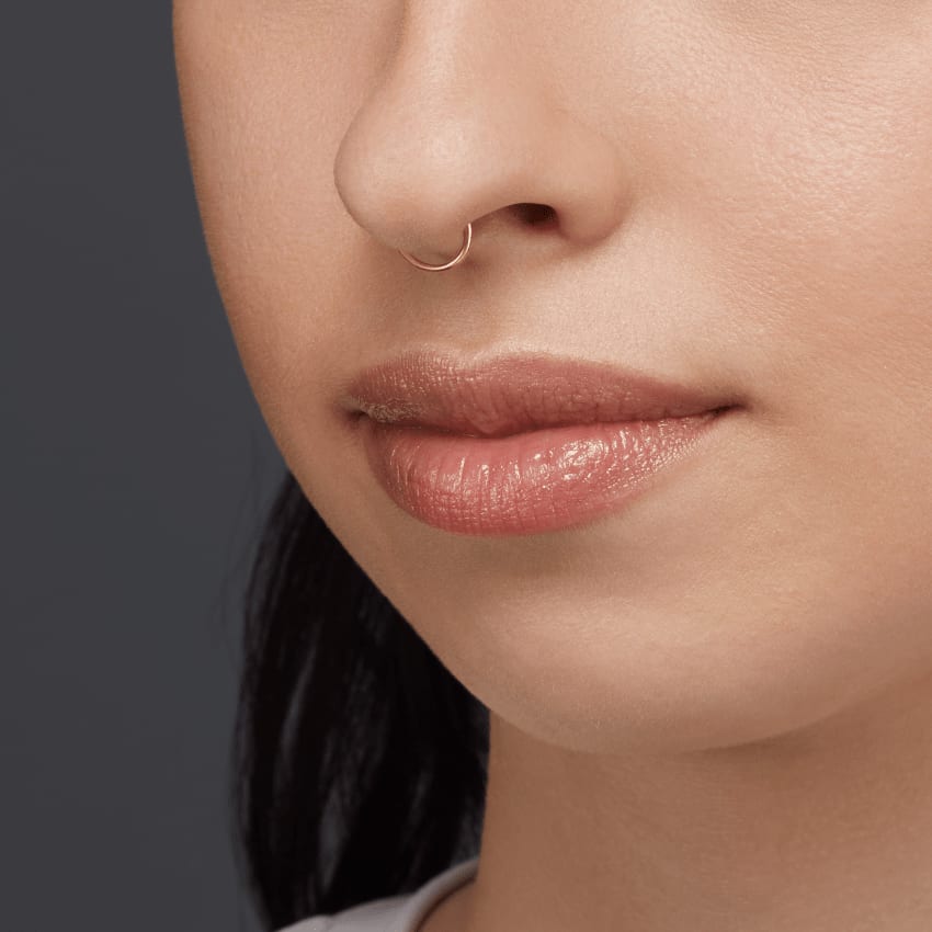 Plain Gold Hoop Earring EC White Gold 8mm 18 Gauge = 1.02mm