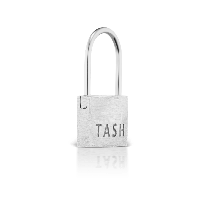 Padlock Hoop Earring White Gold 8mm