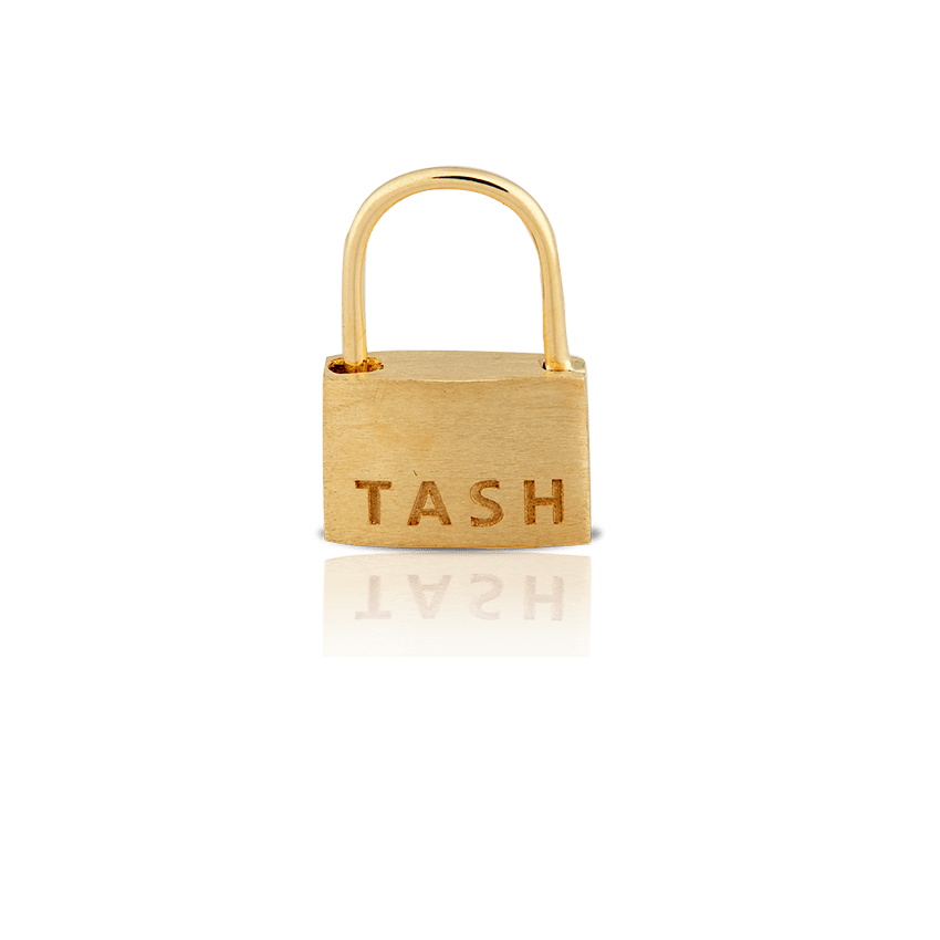 Padlock Hoop Earring Yellow Gold 5mm
