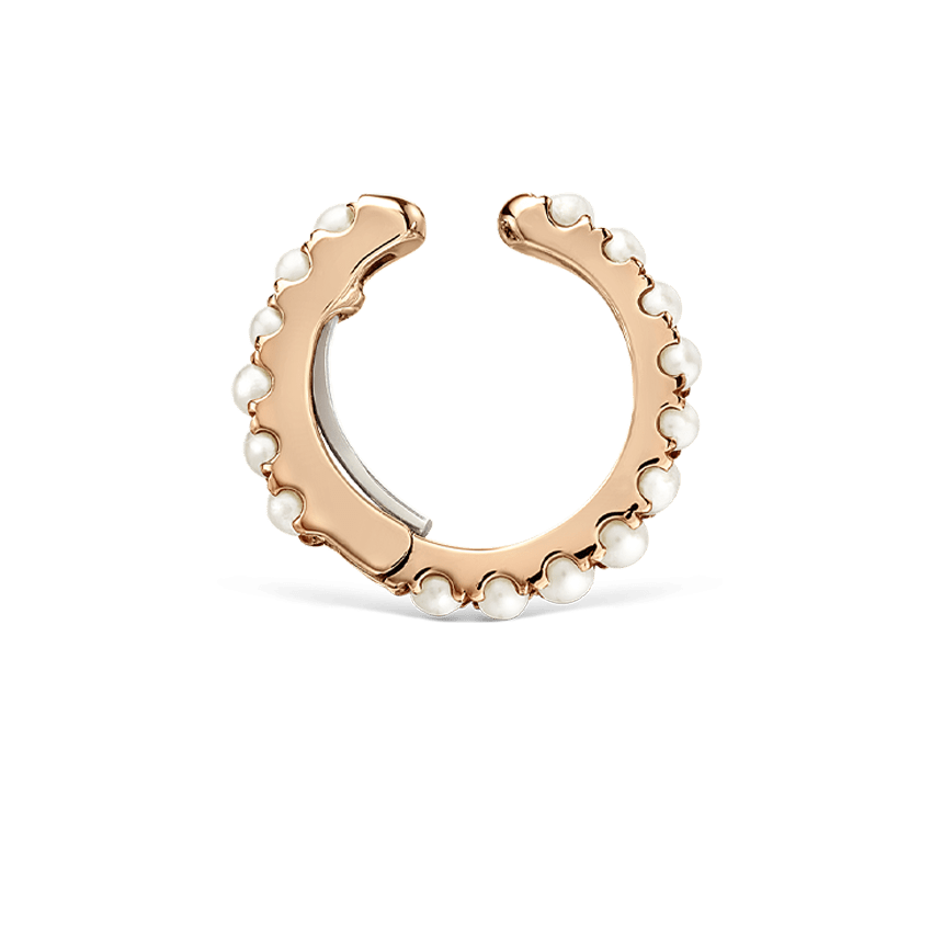 Pearl Eternity Tash Cuff Earring Rose Gold 8mm