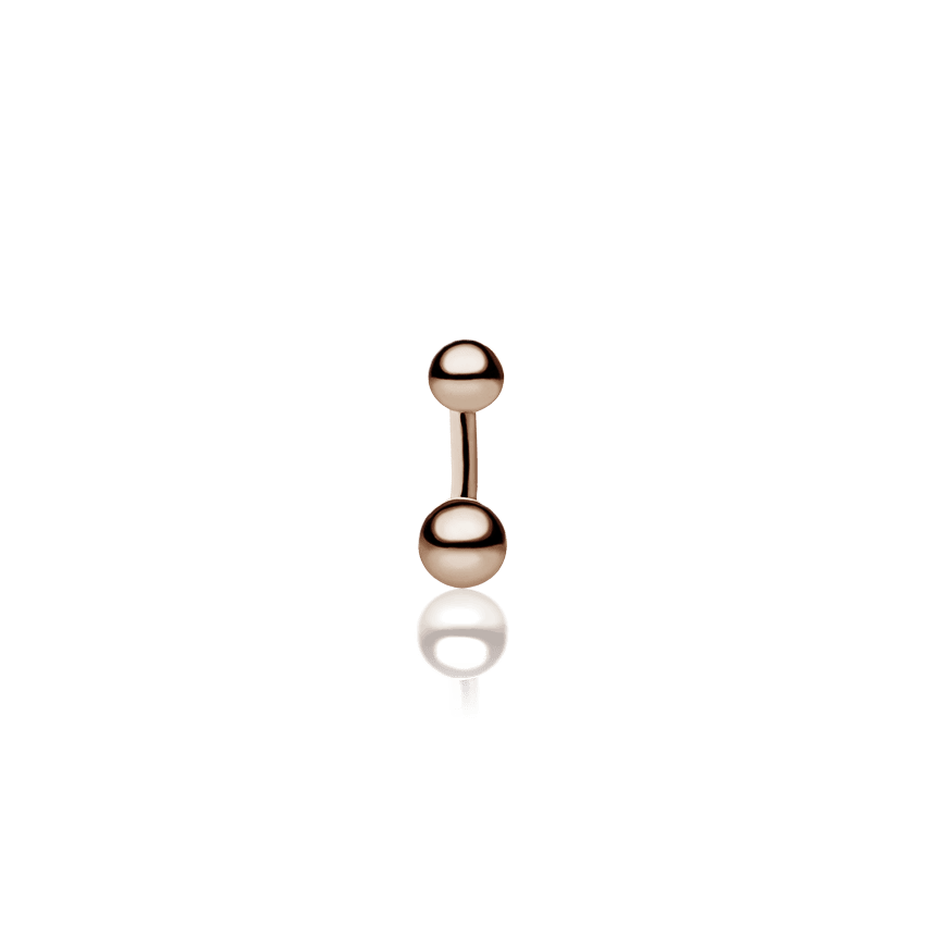 Gold Ball Barbell Rose Gold 4.5mm / 5.5mm 6.5mm