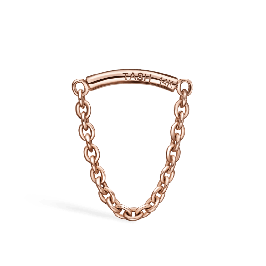 Single Chain Drape Rose Gold Horizontal