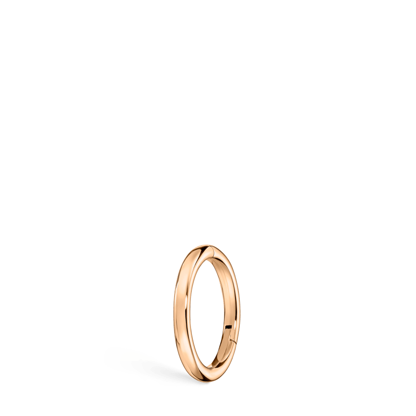 Plain Gold Hoop Earring EC Rose Gold 6.5mm 18 Gauge = 1.02mm