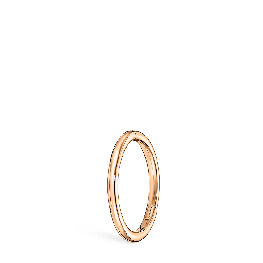 Plain Gold Hoop Earring EC Rose Gold 8mm 18 Gauge = 1.02mm