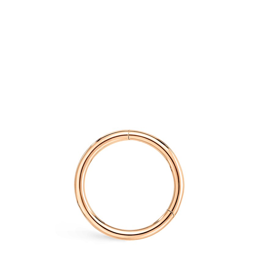 Plain Gold Hoop Earring EC Rose Gold 8mm 18 Gauge = 1.02mm