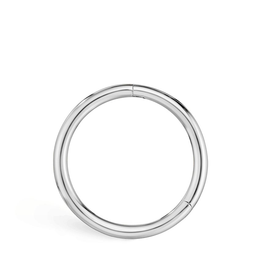 Plain Gold Hoop Earring EC White Gold 11mm 16 Gauge = 1.3mm