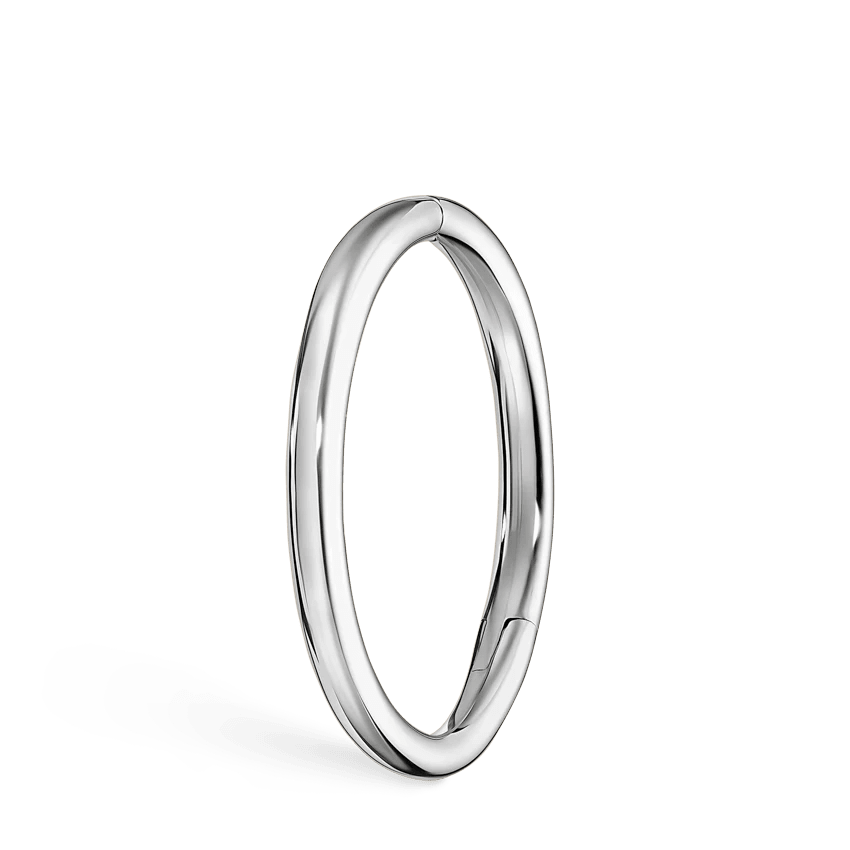 Plain Gold Hoop Earring EC White Gold 12.5mm 14 Gauge = 1.6mm