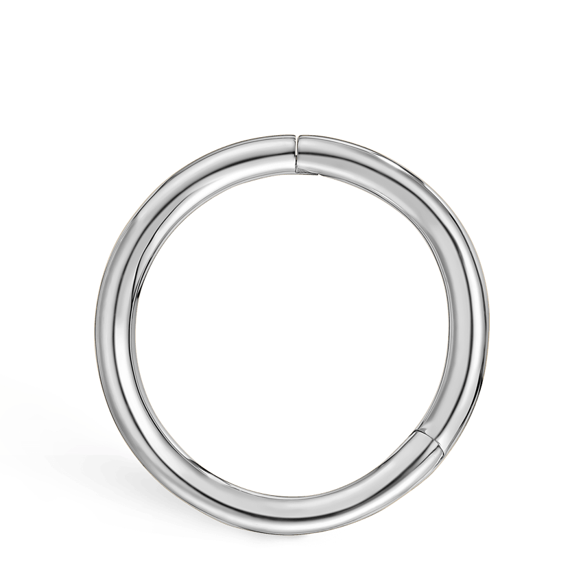 Plain Gold Hoop Earring EC White Gold 12.5mm 14 Gauge = 1.6mm