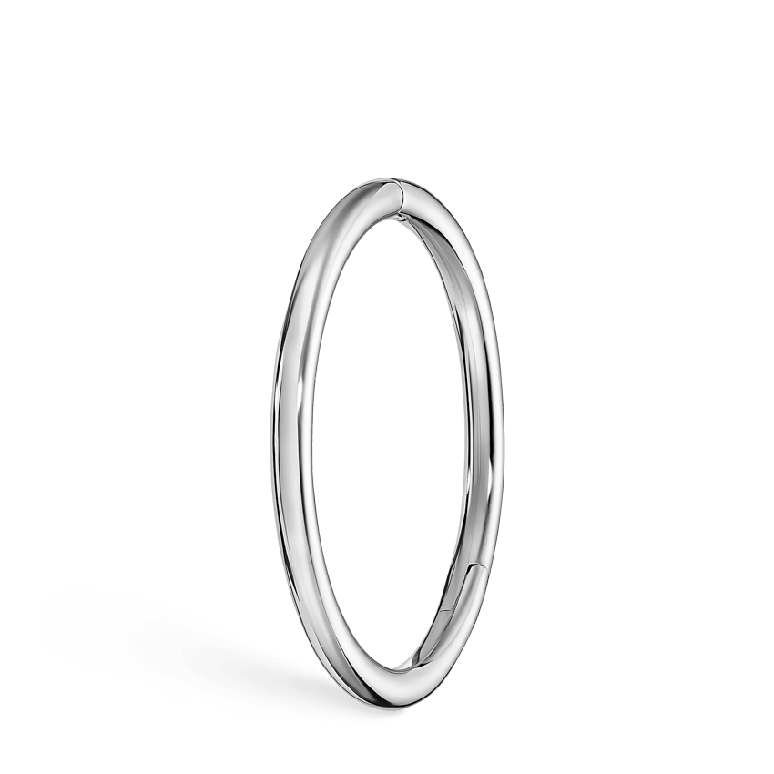 Plain Gold Hoop Earring EC White Gold 12.5mm 16 Gauge = 1.3mm