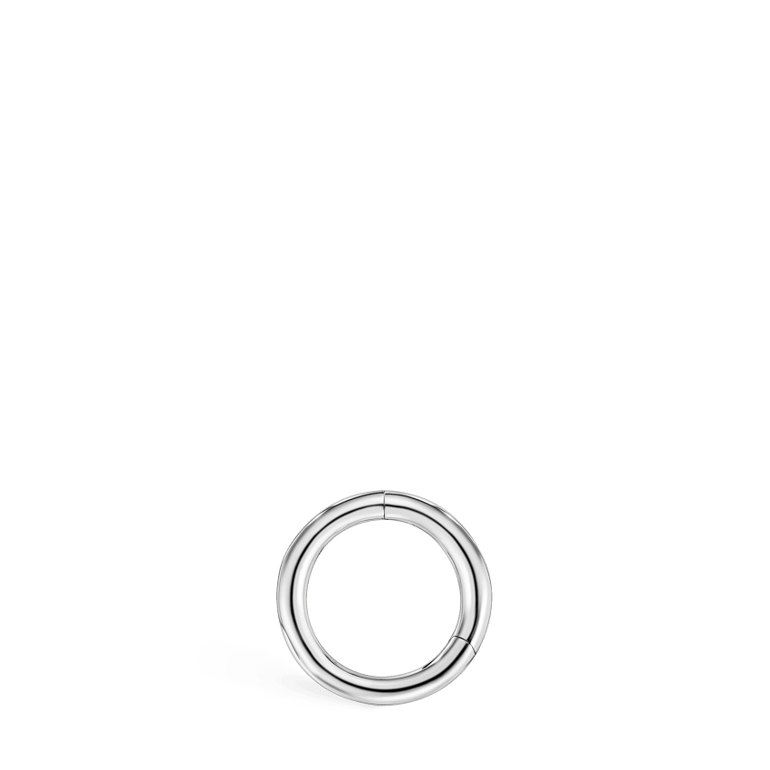 Plain Gold Hoop Earring EC White Gold 5mm 18 Gauge = 1.02mm