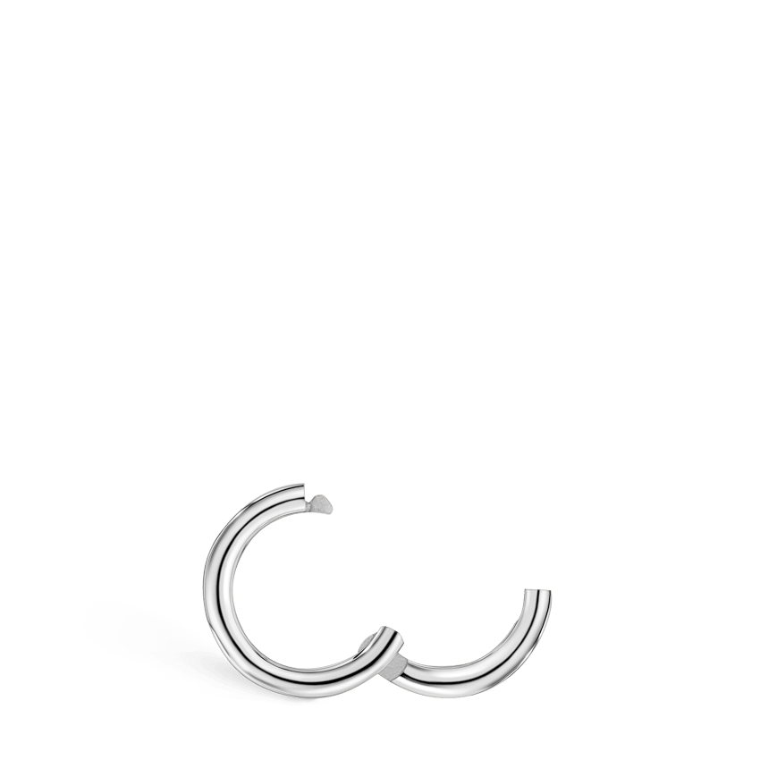 Plain Gold Hoop Earring EC White Gold 5mm 18 Gauge = 1.02mm