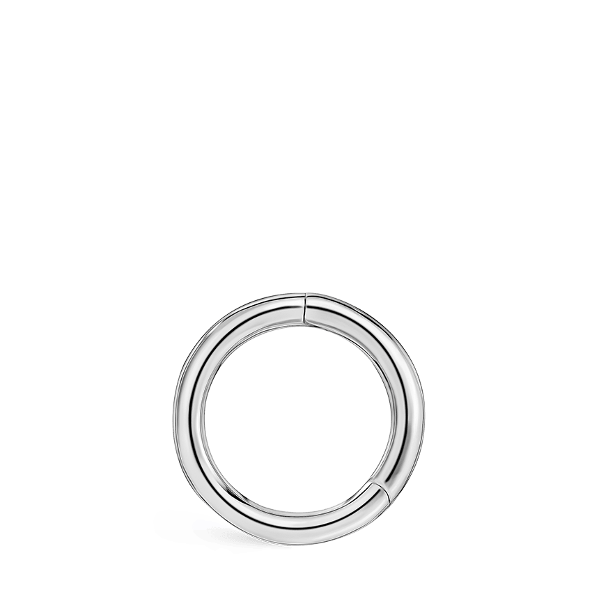 Plain Gold Hoop Earring EC White Gold 8mm 14 Gauge = 1.6mm